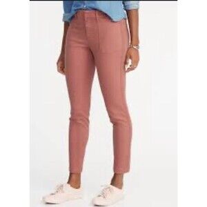 NWT Old Navy Mid Rise Pixie Chino Side Stripe Pixie Ankle Pants Amelia Rose Sz4